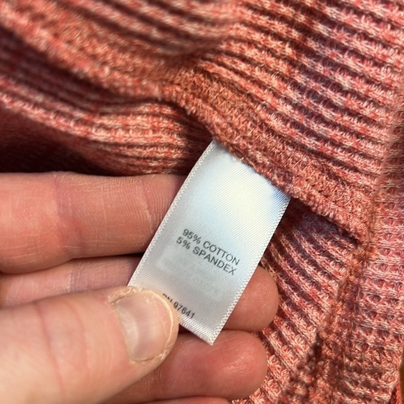 J. Jill Dark Pink Waffle Knit Cowl Neck Ruched Athleisure Loungewear Top Size XL - Picture 4 of 12